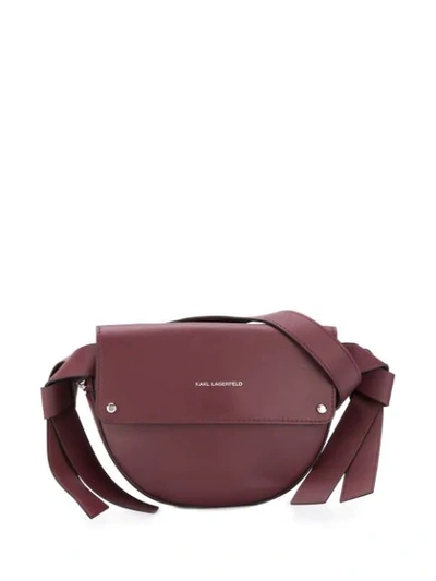 Shop Karl Lagerfeld K/ikon Belt Bag In Red
