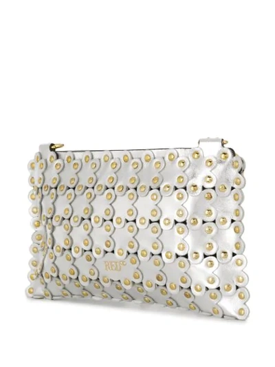 Shop Red Valentino Red(v) Flower Puzzle Cross Body Bag In Silver