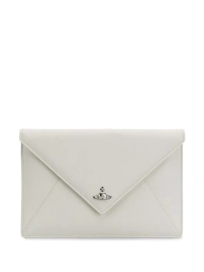 Shop Vivienne Westwood Envelope Clutch In Neutrals