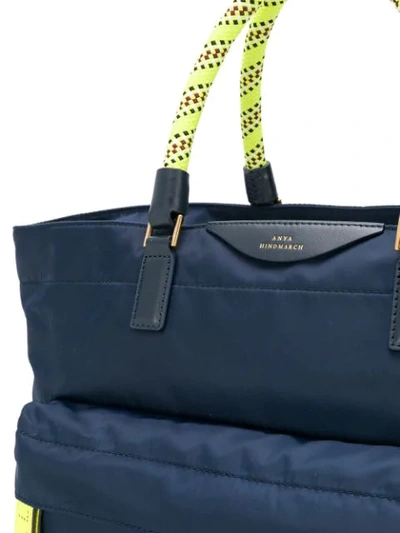 Shop Anya Hindmarch Bungee Cord Tote In Blue