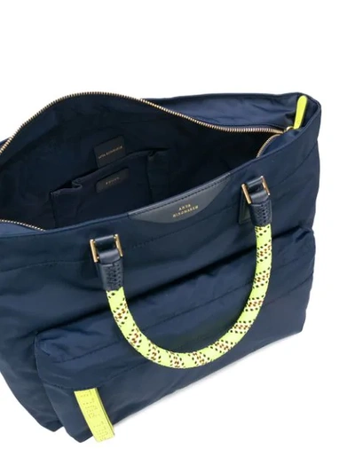 Shop Anya Hindmarch Bungee Cord Tote In Blue