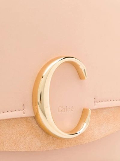 Shop Chloé C Logo Box Bag In Pink