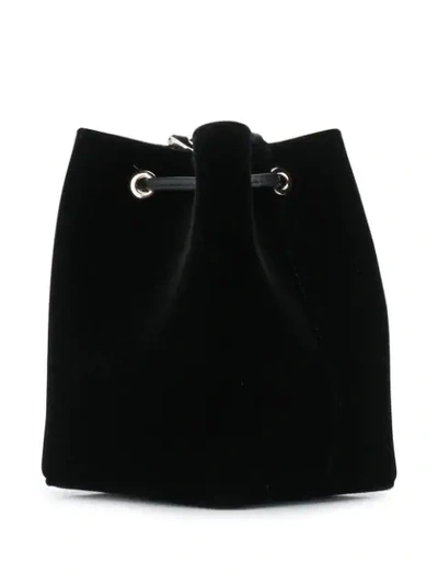 Shop Tom Ford Velvet Bucket Bag In Black