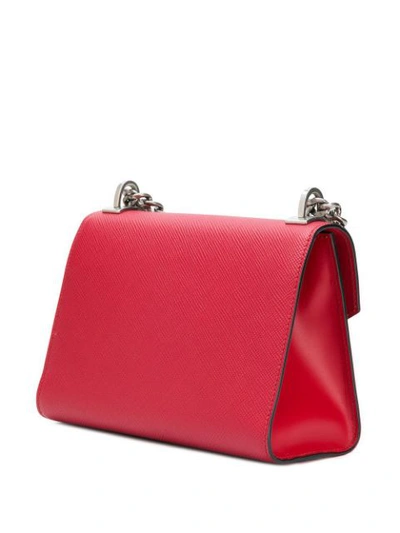 Shop Prada Monochrome Shoulder Bag In Red
