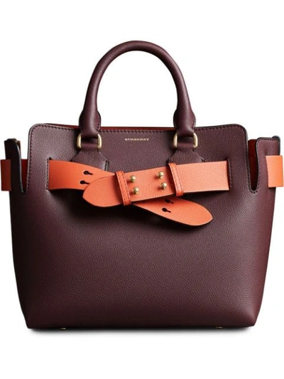 Shop Burberry The Small Leather Belt Bag In Deep Claret