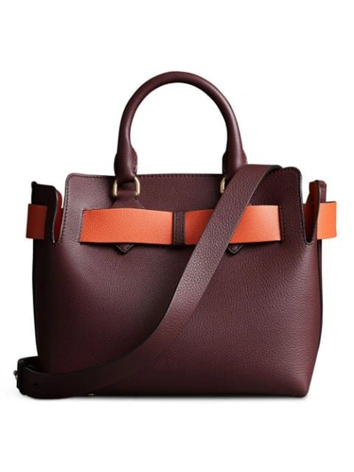 Shop Burberry The Small Leather Belt Bag In Deep Claret