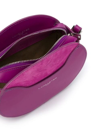 Shop Lancaster Panelled Round Crossbody Bag In Purple