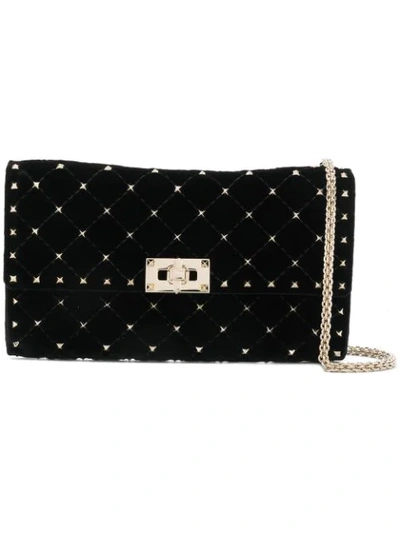 Shop Valentino Garavani Rockstud Spike Shoulder Bag In Black