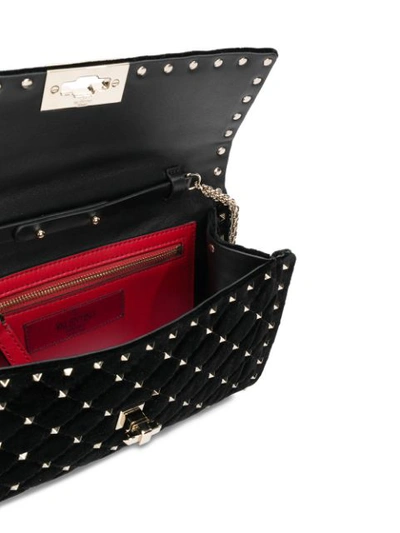 Shop Valentino Garavani Rockstud Spike Shoulder Bag In Black