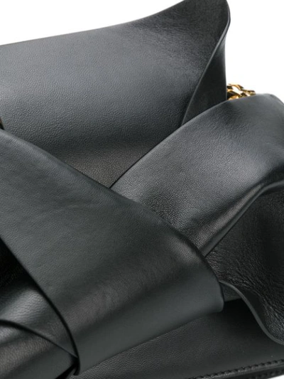 Shop N°21 Knot Front Chain Strap Shoulder Bag In Black