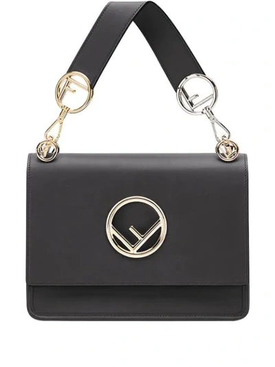 Shop Fendi Kan I F Shoulder Bag In Black