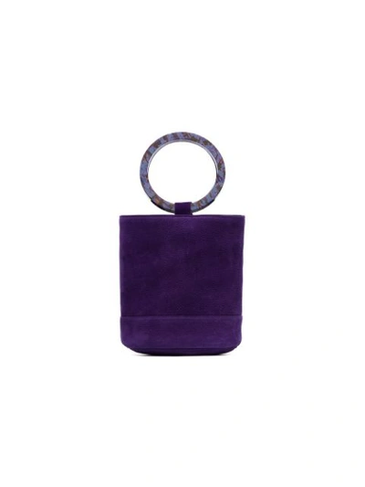 Shop Simon Miller Purple Bonsai 20 Leather Bucket Bag In Pink