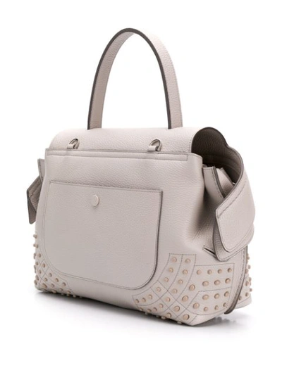 Shop Tod's Wave Tote Bag In Grey