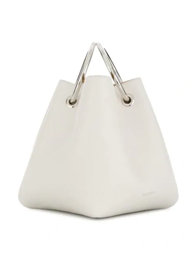 Shop Jil Sander Small Loop Bag In White