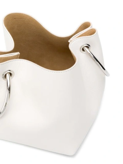 Shop Jil Sander Small Loop Bag In White