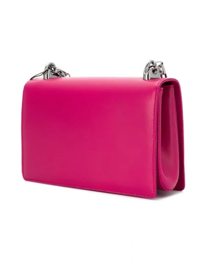 Shop Dolce & Gabbana Logo Plaque Clutch Bag In Pink