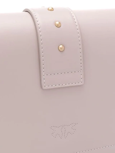 Shop Pinko Bird Details Shoulder Bag In D08 Beige