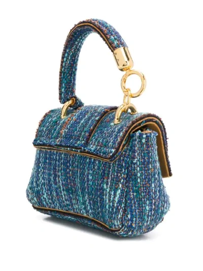 Shop Alila Mini-tasche Aus Tweed In Blue