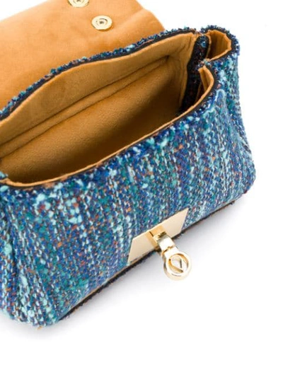 Shop Alila Mini-tasche Aus Tweed In Blue
