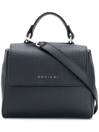 Shop Orciani Logo Shoulder Bag In Black