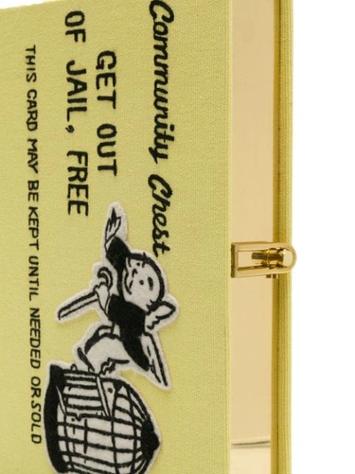 Shop Olympia Le-tan Get Out Of Jail Free Clutch In Yellow