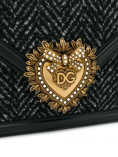 Shop Dolce & Gabbana Devotion Tote In Black