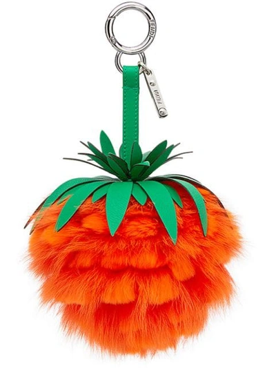 Shop Fendi Fruits Bag Charm - Orange