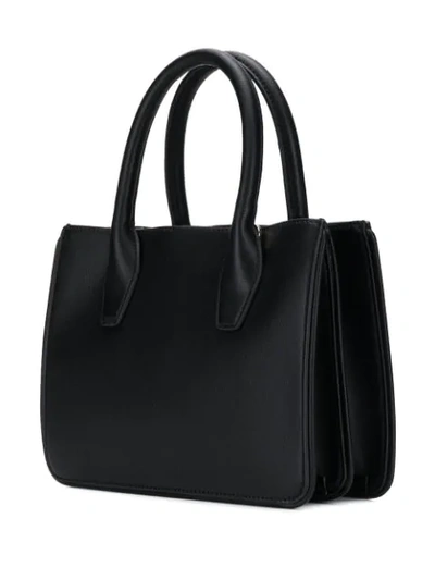 Shop Calvin Klein Logo Tote Bag In Black