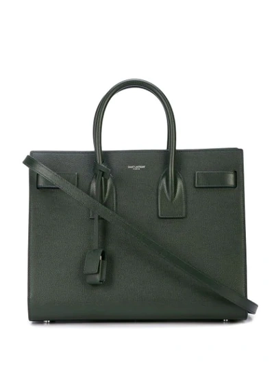 Shop Saint Laurent Sac De Jour Tote In Green