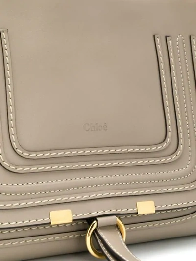 Shop Chloé Marcie Shoulder Bag In Grey