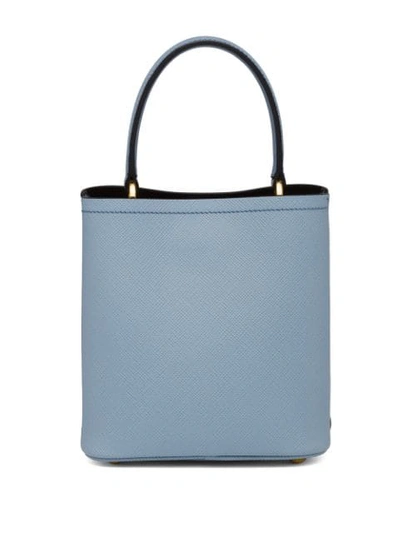 Shop Prada Small Panier Tote Bag In Blue