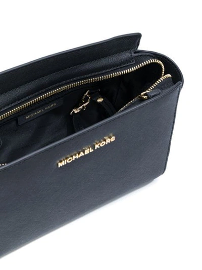 Shop Michael Michael Kors Selma Medium Crossbody Bag In Black
