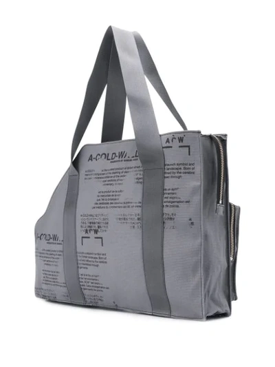 Shop A-cold-wall* V2 Tote Bag In Grey