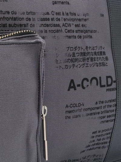 Shop A-cold-wall* V2 Tote Bag In Grey