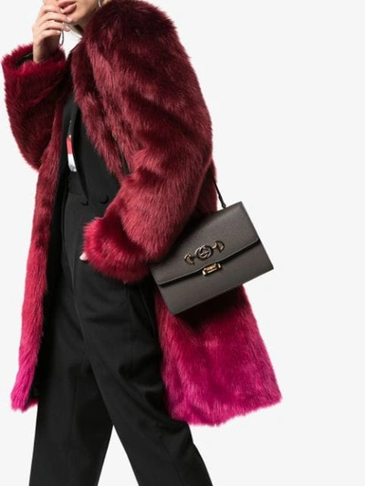 Shop Gucci Small Zumi Shoulder Bag In Grey