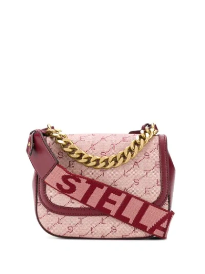 Shop Stella Mccartney Monogram Logo Shoulder Bag In Red