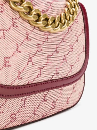 Shop Stella Mccartney Monogram Logo Shoulder Bag In Red