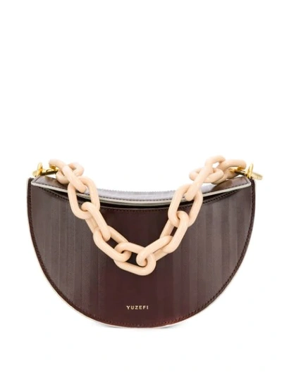 Shop Yuzefi 'doris' Handtasche In Brown