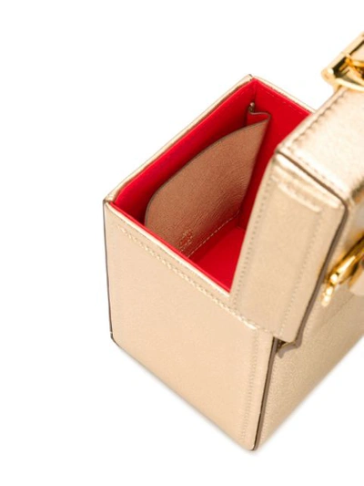Mark Cross Stitching Detail Mini Tote Bag In Gold