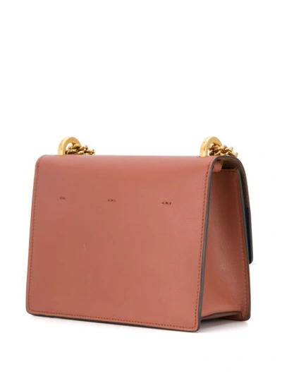 Shop Fendi Kan U Cross Body Bag In Brown