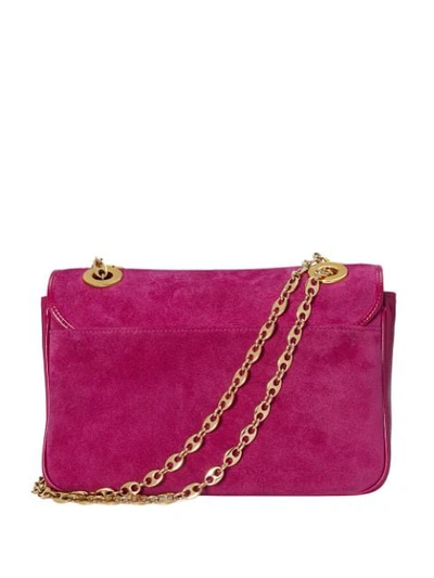 Shop Gucci Small Suede Shoulder Bag In Pink