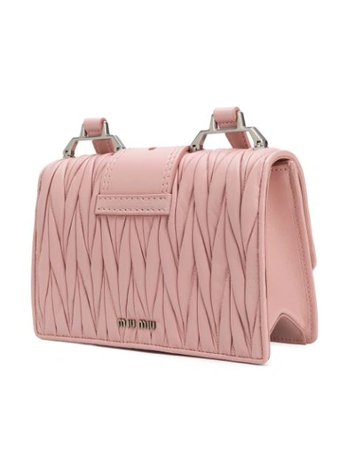 Shop Miu Miu Lady Matelassé Bag In Pink