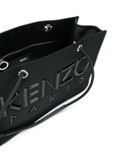 Shop Kenzo Logo Patch Tote Bag In Black