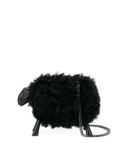 Shop Oscar De La Renta Sheep Clutch Bag In Black