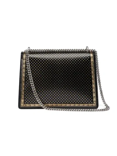 Shop Gucci Black And Gold-tone Medium Guccy Dionysus Shoulder Bag