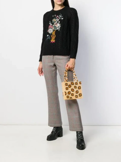 SUSAN ALEXANDRA ANIMAL PRINT BEADED BAG - 大地色