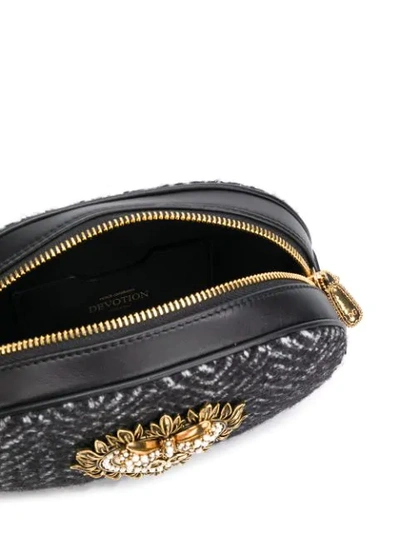 Shop Dolce & Gabbana Devotion Crossbody Abg In Black