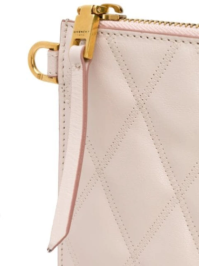 Shop Givenchy Diamond Quilted Clutch In Pink