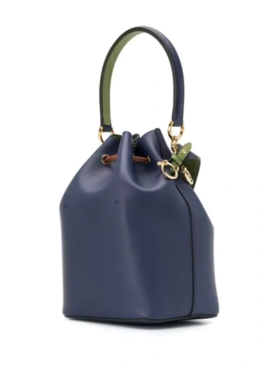Shop Fendi Mon Tresor Bucket Bag In Blue