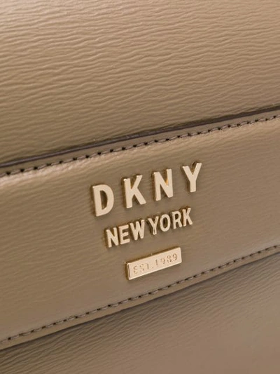 Shop Dkny Flap Shoulder Bag In Neutrals